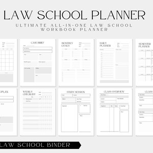 Planer szkoły prawniczej, Planer studenta prawa, Notatki ze szkoły prawniczej, Planer szkoły prawniczej, Planer prawny, Notatki z wykładów, Harmonogram nauki, Planer studenta