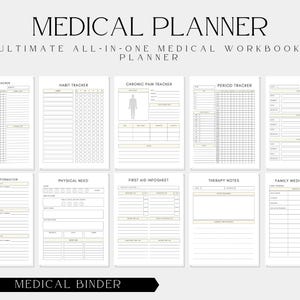 Classeur médical familial, Agenda médical, Suivi des soins de santé, Agenda médical, Documents médicaux à imprimer, Classeur médical, Agenda médical
