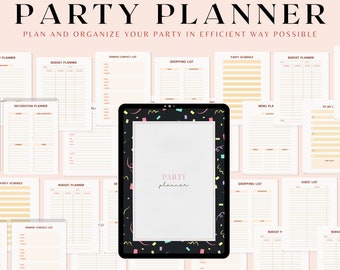 Party Planner Organizer, Party Planner Notebook, Birthday Party Planner, Event Planner, Event Planner Organizer | Digital Party Planner