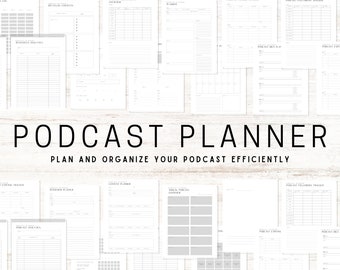 ULTIMATE Podcast Planner, Podcast Checklist, Podcast Planner Template, Podcast Planner, Content Strategy, Podcast Worksheet, Content Planner