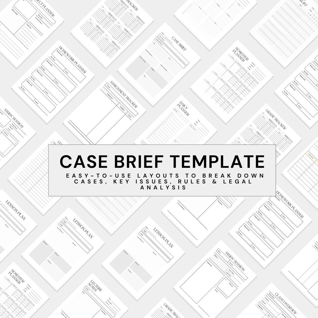 Case Brief Template for Law School | Legal Brief Organizer, Law School ...