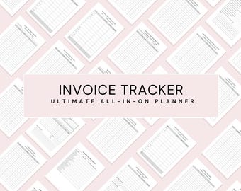 Invoice Tracker Page, Sale Record Spreadsheet, Client Log Bundle, Overdue Account Sheet, Annual Income Planner, Customer CRM Database