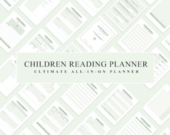 Leseplaner für Kinder, Lesetagebuch für Kinder, Lesejournal (PDF), Vorlage für einen Buchbericht, Sternebewertungstabelle, Genre-Bingo-Blatt
