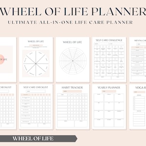 Wheel of Life Planner Printable, Daily Wheel of Life, Life Balance Wheel, Printable Wheel of Life Kit, Goals Planner, Life Circle, Life Goal
