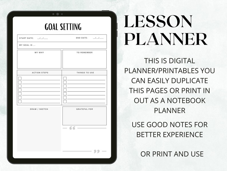 Goal Planner Goal Planner Printables Daily Goal Planner - Etsy