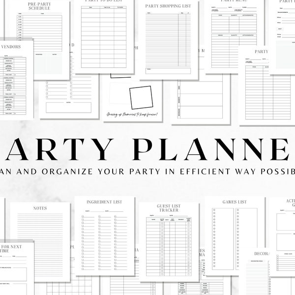 ULTIMATE Party Planner Organizer Bundle, Party Planner Notebook, Birthday Party Planner, Event Planner, Event Planner Organizer, Event Plan