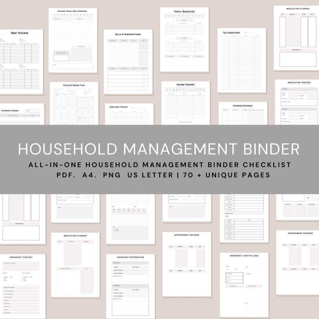 Household Binder Printable | Homemaker Planner, Home Management Binder ...