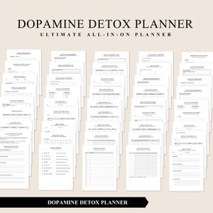 Dopamin-Entgiftungsplaner, Fokus-Reset-Arbeitsbuch, Tiefe Arbeitsblätter, Zeitblockierungssystem, Kleine Ziele, tägliche Gewohnheit