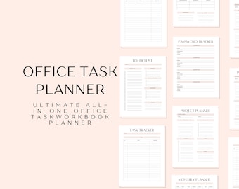 Office Task Planner, Work Planner, Office Organizer, Work Schedule, Meeting Tracker, Employee Planner, Work From Home Plan, Office Checklist