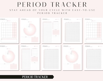 Period Tracker Printables, Ovulation Tracker, Fertility Planner, Period Tracker, Symptom Tracker, Moontime Journal, Menstrual Planner