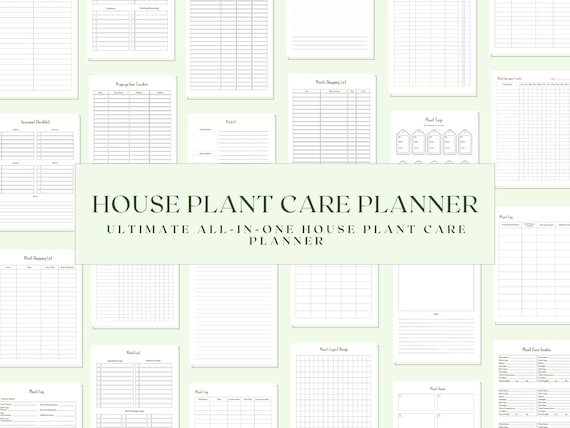 House Plants Care Planner Printable, Plant Care Journal, Plant Planner, Plant care tracker printable, Watering schedule, Houseplant care