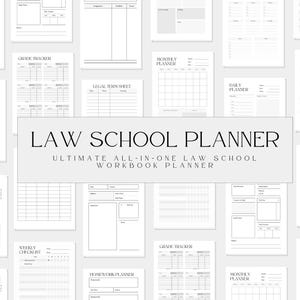 Planer szkoły prawniczej, Planer studenta prawa, Notatki ze szkoły prawniczej, Planer szkoły prawniczej, Planer prawny, Notatki z wykładów, Harmonogram nauki, Planer studenta