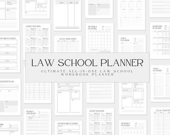 Law School Planner, Law Student Planner, Law School Notes, Law School Planner, Legal Planner, Lecture Notes, Study Schedule, Student Planner