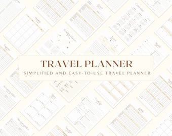Digital Travel Planner, Travel Itinerary, Travel Journal, Travel Planner, Travel Template, Vacation Planner, Travel Planner Printable, Plan