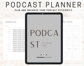 ULTIMATE Podcast Planner | Podcast Management Planner, Podcast Planner, Bundle, Podcast Episode Content Calendar, Podcast Checklist