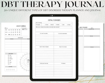 DBT Workbook, DBT Therapy Journal, DBT Skills, Therapy Worksheet, Counselling Resources, Therapy Tools, Mental Health Printable, Therapy