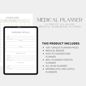 Cartable médical, Agenda médical, Journal médical, Trackers médicaux, Agenda médical, Agenda médical à imprimer, Cartable médical