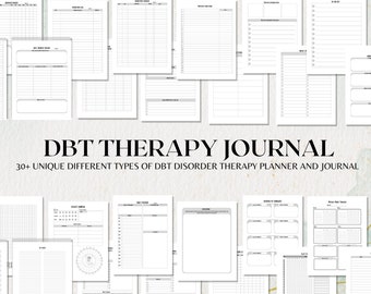 DBT Workbook, DBT Therapy Journal, DBT Skills, Therapy Worksheet, Counselling Resources, Therapy Tools, Mental Health Printable, Therapy