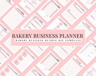 Bakery Business Kit and Bundle, Cake Order Form, Cookie Order Forms, Bakery Invoice, Bakery Plan, Editable Template, Bakery Business Plan