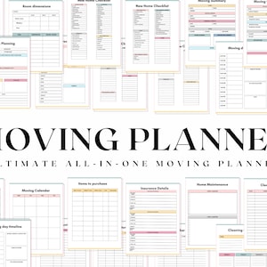 Moving Planner, Moving Checklist, Moving binder, Moving gift, Moving list, Moving Checklist Printable, Declutter Planner, Moving Essential