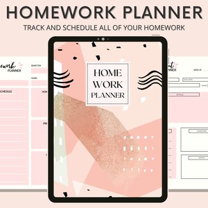 Huiswerk tracker, huiswerk planner afdrukbare, digitale huiswerk tracker werkblad, opdracht planner, afdrukbare huiswerk planner