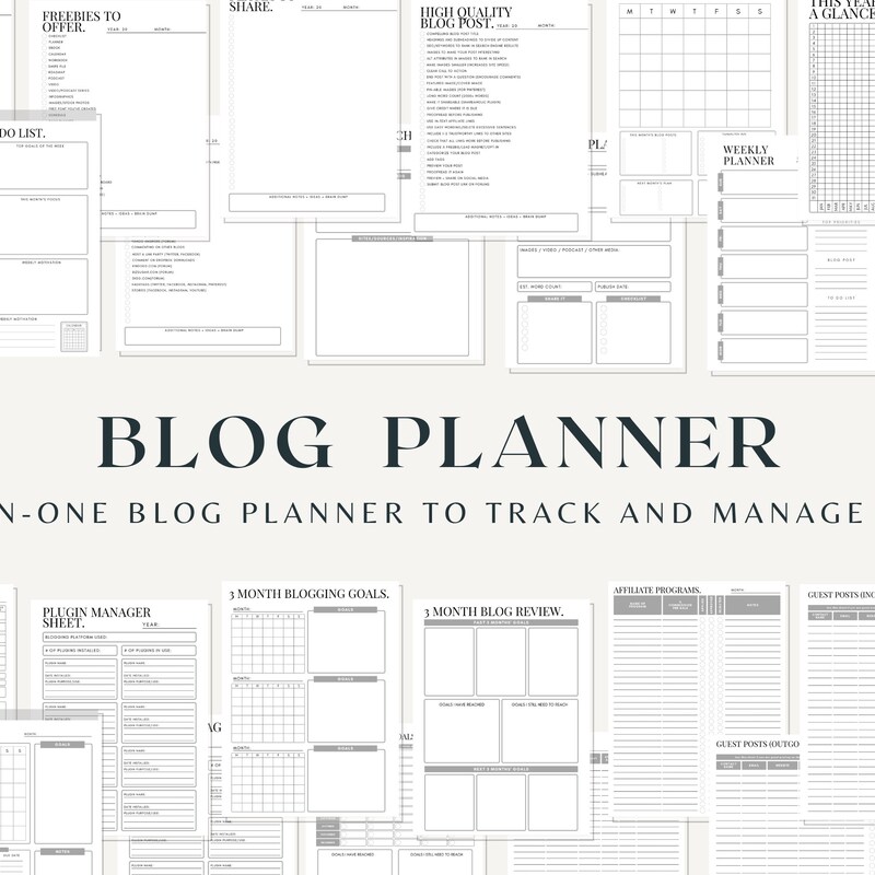 Blogging Planner - Etsy