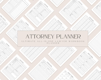 Attorney Planner and Litigation | Legal Case Tracker, Lawyer Notes, Paralegal Organizer, Planner for Lawyers