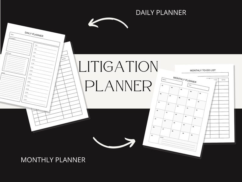 Litigation Binder, Law Firm Planner, Paralegal Litigation Tracker ...