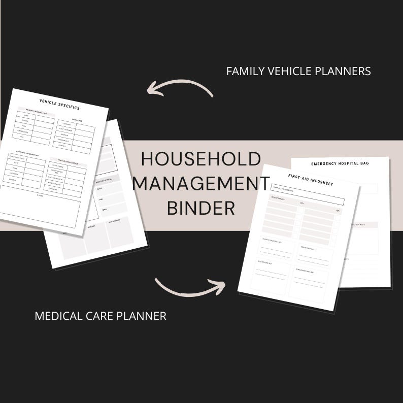 Household Binder Printable | Homemaker Planner, Home Management Binder ...