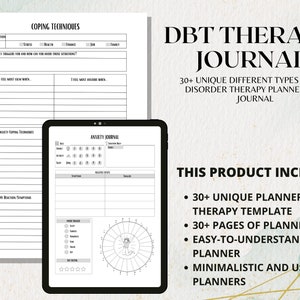 DBT Workbook, DBT Therapy Journal, DBT Skills, Therapy Worksheet, Counselling Resources, Therapy Tools, Mental Health Printable, Therapy