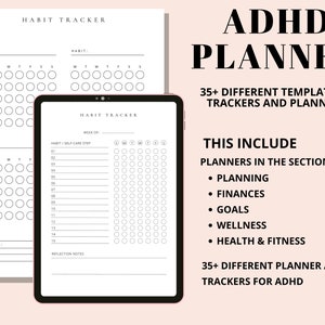 Digital Adhd Planner, Adhd Daily Planner, Adhd Planner Digital, Adhd Printable, PDF ADHD Planner, Adult ADHD Planner, Adhd Notebook, Adhd