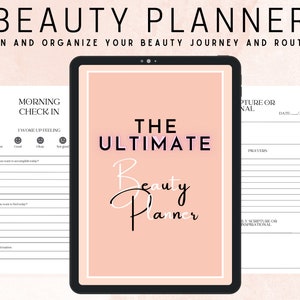 ULTIMATE Beauty Planner Bundle, Skincare Chart, Skincare Organizer, Skincare Routine, Skincare Templates, Makeup Planner, Planner Printable