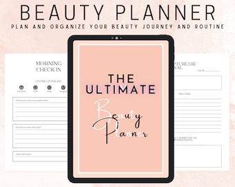 ULTIMATE Beauty Planner Bundle, Skincare Chart, Skincare Organizer, Skincare Routine, Skincare Templates, Makeup Planner, Planner Printable