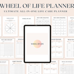 Wheel of Life Planner Printable, Daily Wheel of Life, Life Balance Wheel, Printable Wheel of Life Kit, Goals Planner, Life Circle, Life Goal