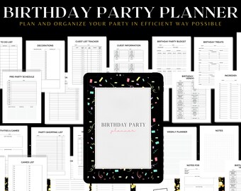 ULTIMATE Birthday Planner, Birthday Organizer, Birthday | Printable Birthday Planner | Event Organizer | Event Planning | Party Checklist