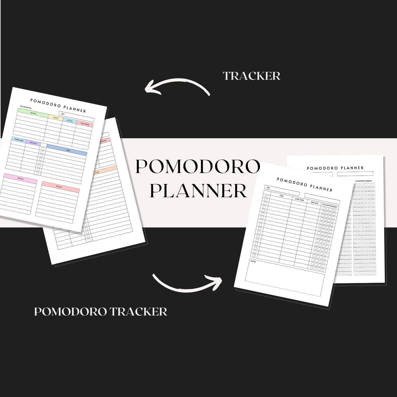 Buy Printable Pomodoro Template, Pomodoro Log, Productivity Tracker ...