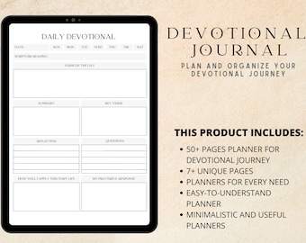 Bible Devotional Journal for Woman, Christian Women Devotional Journal, Digital Daily Devotional Journal, Women’s Daily Devotional Journal