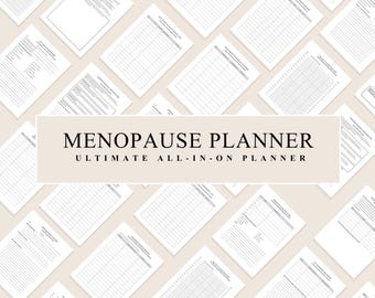 Menopause Planner, Womens Health Toolbox, Symptom Severity Tracker, Medication Log, Perimenopause Help Workbook, Wellness Journal