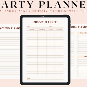 Party Planner Checklist, Party Planner Template, Birthday Party Event Planner, Kids Party Planner, Event Party Planner | Event Checklist