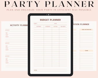 Liste de contrôle du planificateur de fête, modèle de planificateur de fête, planificateur d'événement de fête d'anniversaire, planificateur de fête pour enfants, planificateur de fête d'événement | Liste de contrôle de l'événement