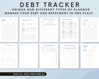 Debt Payment Tracker, Debt Snowball Tracker, Debt PDF Debt Payment Tracker Printable, Debt Tracker Printable, Debt Payoff Log, Money Planner