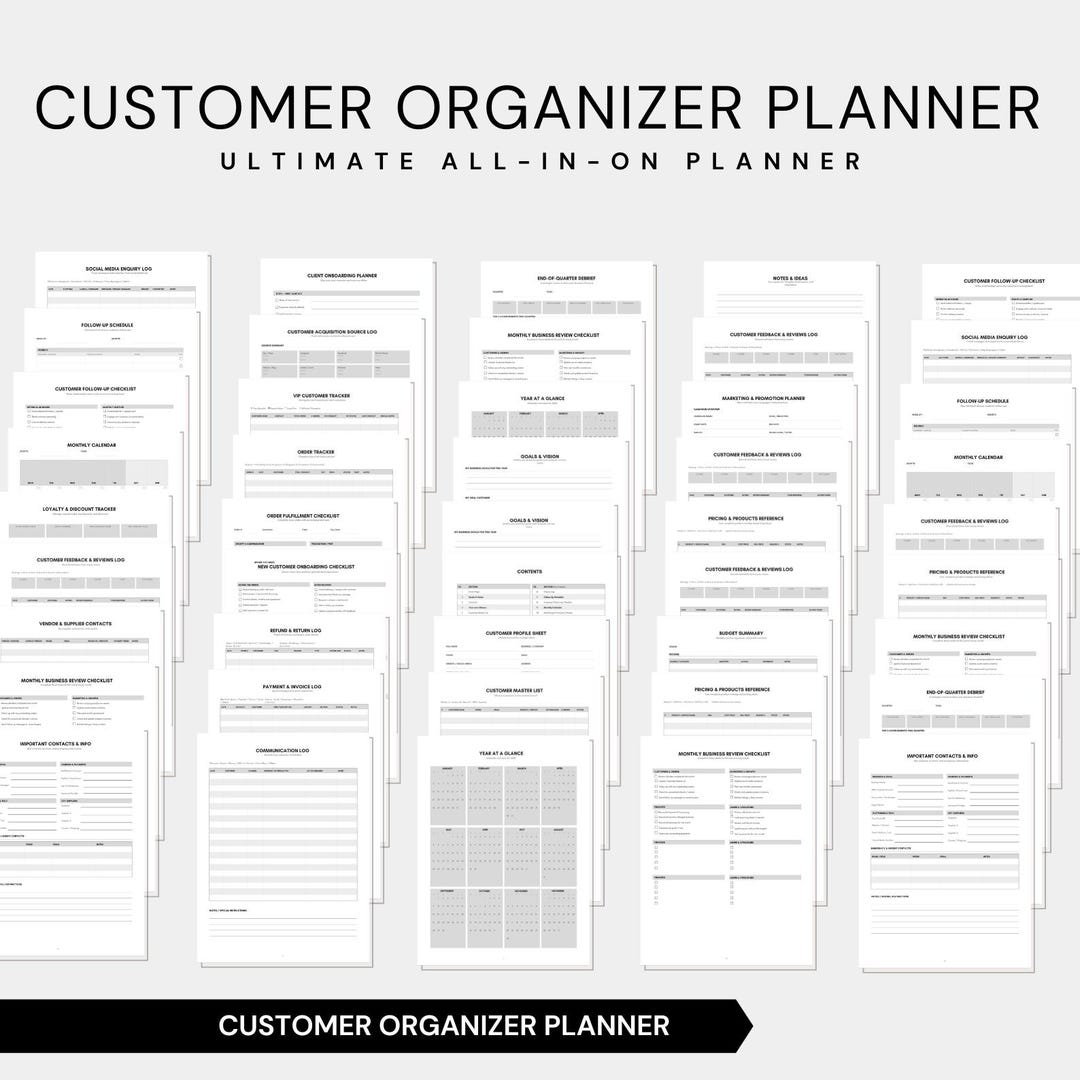 Customer Organizer, Lead Tracker & Client Database, Prospect Log, Sales ...