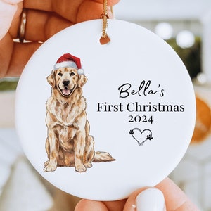 Personalized Watercolor Dog Bauble - Custom Illustration and Name – Pet Bauble  Cat Xmas Gift, Dog 1st Christmas Pet Memorial, Cat Ornament