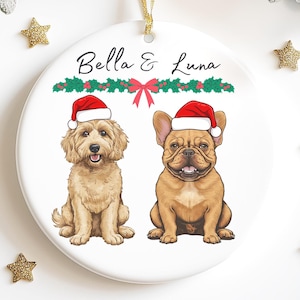 Personalized Dog Bauble with Photo & Name – Custom Cat Christmas Gift, Dog First Christmas, Pet Memorial, Cat Bauble, Tree Decoration