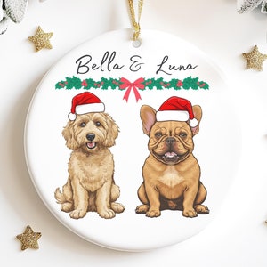 Personalized Dog Christmas Gift with Photo & Name – Custom Cat Tree Decoration, First Christmas Pet Memorial, Unique Bauble for Pet Lovers