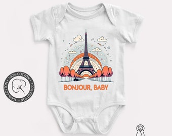 Bonjour Baby Onesie, white Baby T Shirt, Toddler & Youth Tee - Perfect Baby Shower Gift Idea