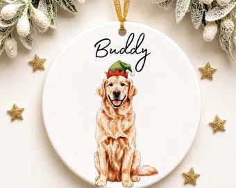 Personalized Pet Christmas Bauble: Custom Watercolor Dog & Cat Ornament