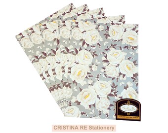 A4 Pearl Peonies Designer Paper: 120GSM Craft Paper