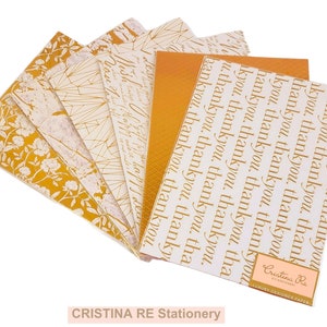 Gold A4 Designer Paper Cristina Re Premium Wedding Invitation Paper Card Making Scrapbooking Luxury Craft Paper 250GSM Thank you Gold Floral