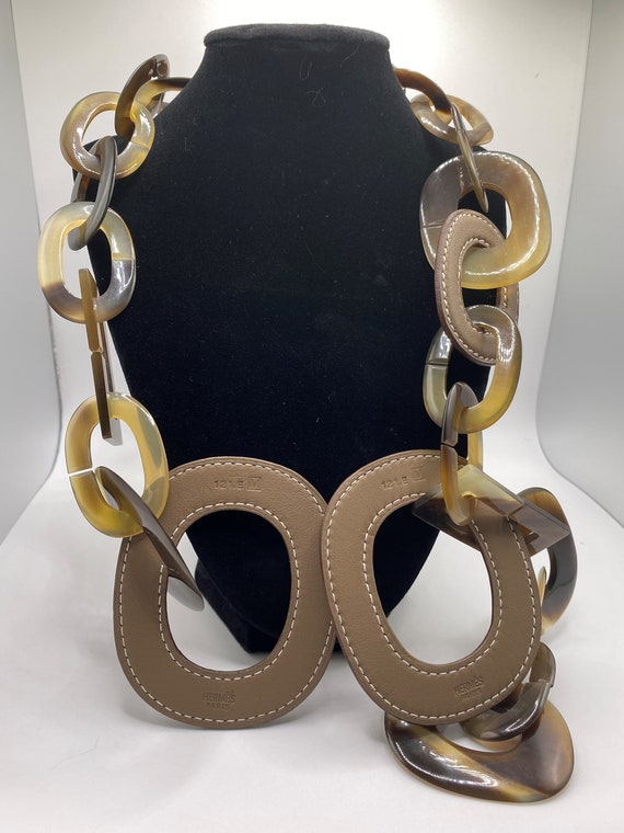 Hermes Buffalo Horn Necklace